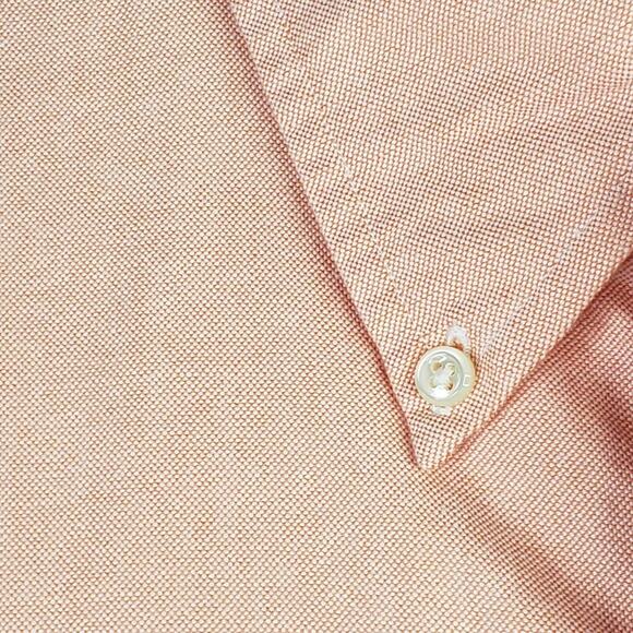 Polo Ralph Lauren Oxford Shirt Blake Men's Large Fall Orange SS Button Down - Picture 8 of 10